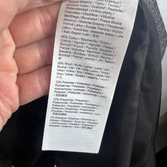 Esprit Herringbone Two Tone Short Sleeve Wool Blend Dress Size 4 - Picture 10 of 11